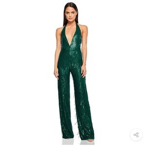 Trendy and Unique Green Sequin Jumpsuit